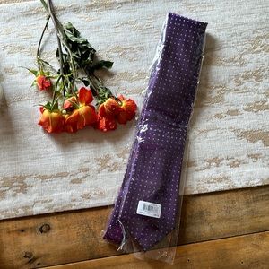Enro. Men’s. XL tie. Purple. 100% silk. Polka dot. NWT.